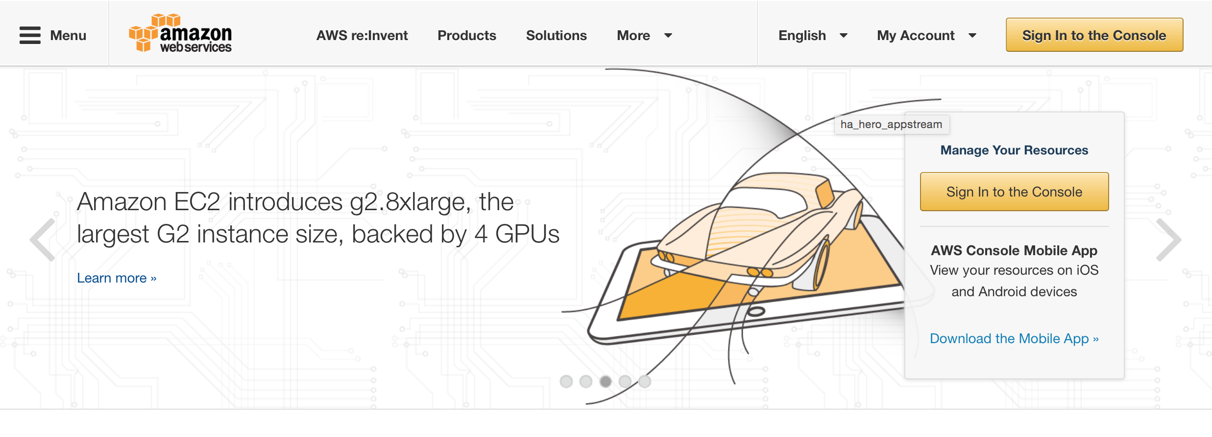 Amazon Web Services: Web Site